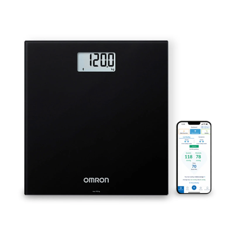 Omron HN300T2 Intelli IT connected bathroom scale, black