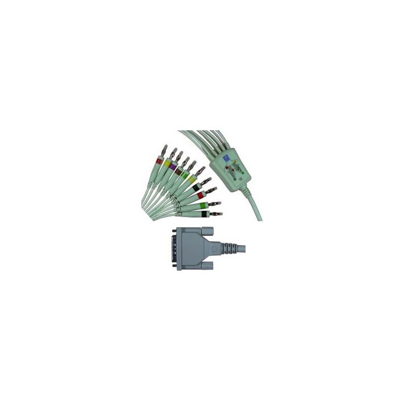 monobloc 10 voies BANANE pour appareil ECG SCHILLER AT3,AT6, AT10, AT60