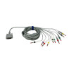 Câble patient 10 brins fiche banane 4mm pour ECG Nihon Kohden