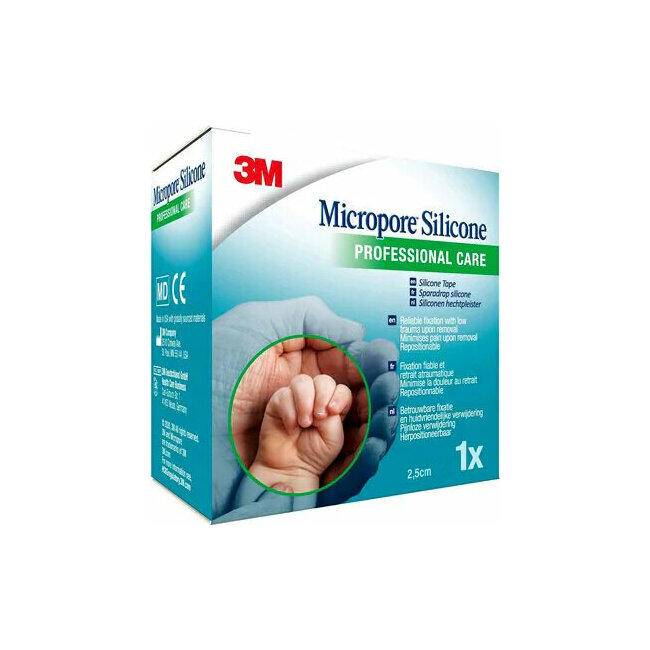 3M Micropore Silicone Plaster 2,5cm x 5m