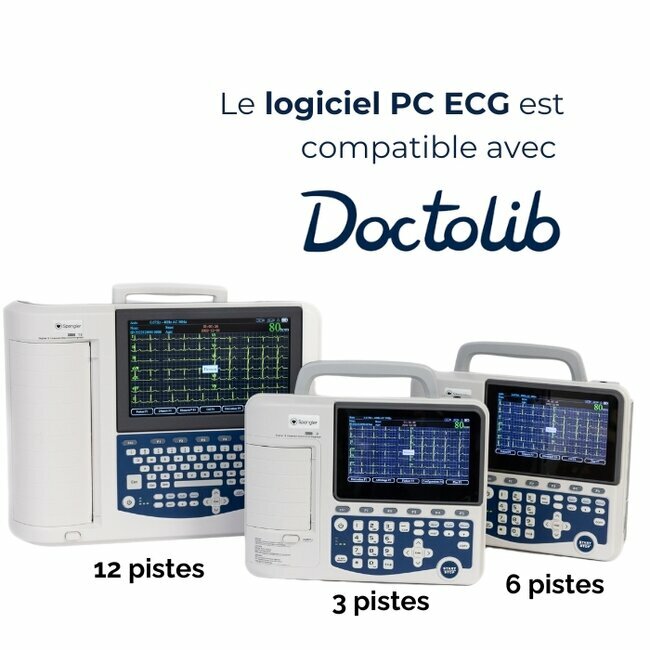 Spengler Cardiomate ECG Device (3, 6 or 12 channels) with automatic interpretation