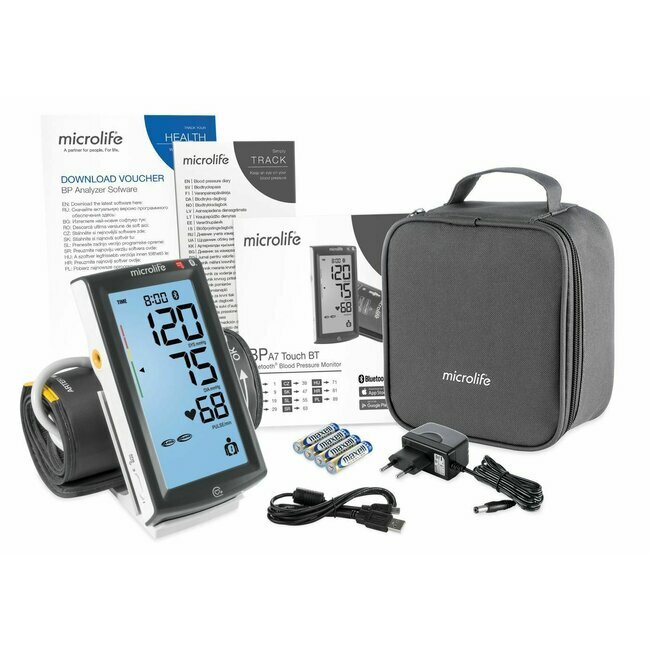 Blood Pressure Monitor, Touchscreen, Bluetooth, Microlife