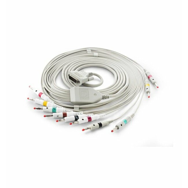 10-wire patient cable with 4mm banana plug for Edan SE 1201, 300B and 601C ECG