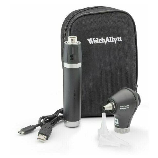 Welch Allyn Macroview 2 Otoscope with USB Handle and Case