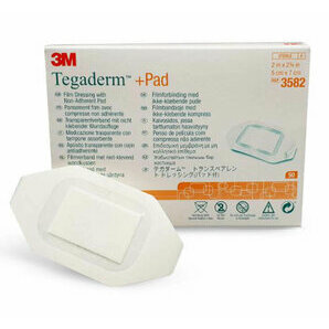 Sterile adhesive Dressing with 3M Tegaderm compress +PAD 3582 (Box of 50)